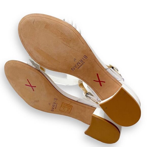 Alexandre Birman Vicky Vinyl 30 in White Low 1” Block Heel Women’s Size 37 (6.5) - Picture 8 of 11